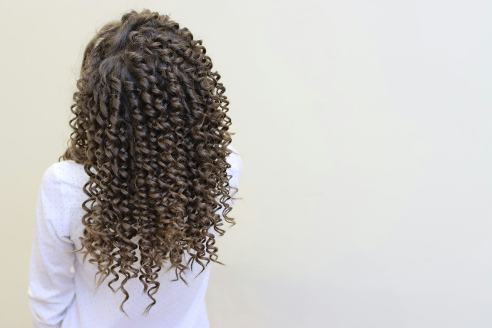 a woman with a large braid